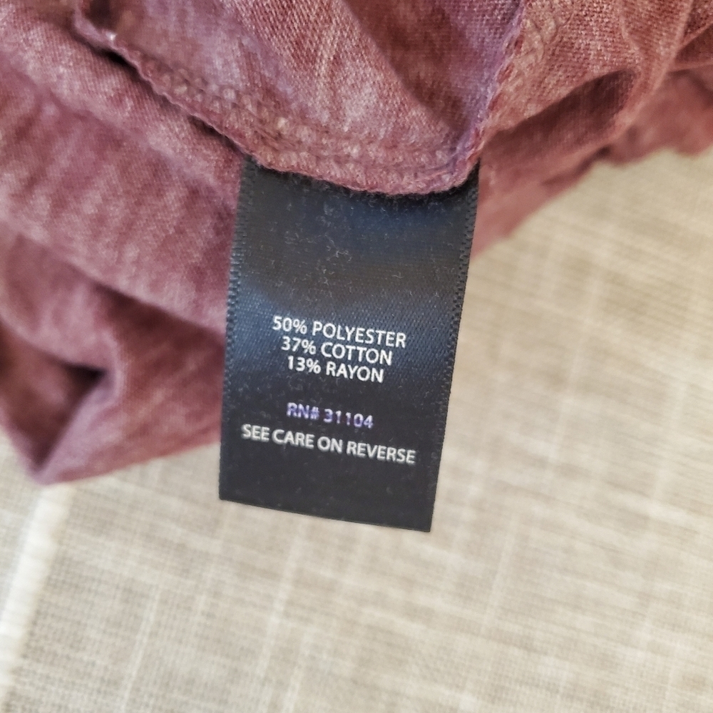 Torrid Size 1 Cotton Blend Relaxed Fit Burnout Crew Neck Tee - Picture 5 of 8